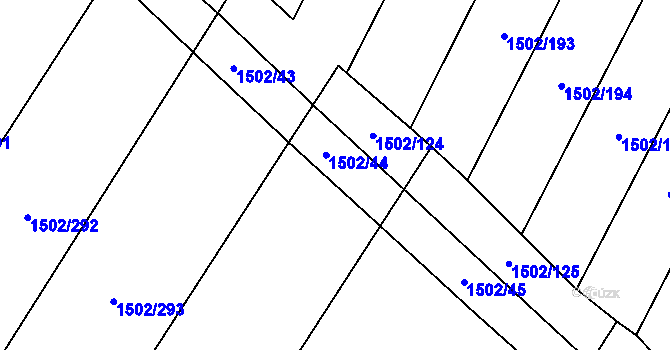 Parcela st. 1502/44 v KÚ Ostojkovice, Katastrální mapa