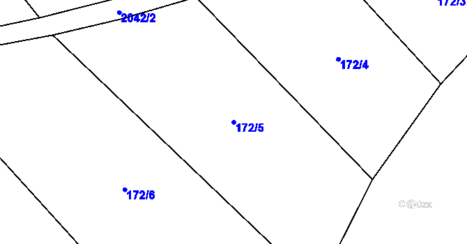 Parcela st. 172/5 v KÚ Ostojkovice, Katastrální mapa