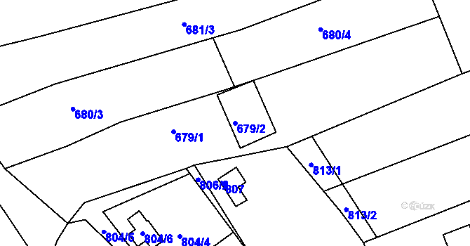 Parcela st. 679/2 v KÚ Ostopovice, Katastrální mapa