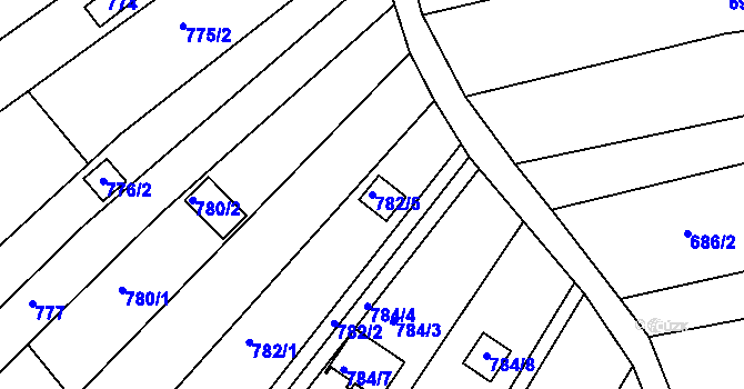 Parcela st. 782/5 v KÚ Ostopovice, Katastrální mapa