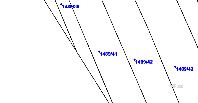 Parcela st. 1489/41 v KÚ Ostopovice, Katastrální mapa