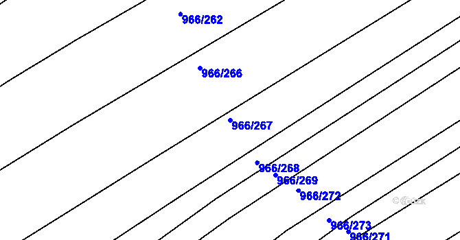Parcela st. 966/267 v KÚ Ostopovice, Katastrální mapa