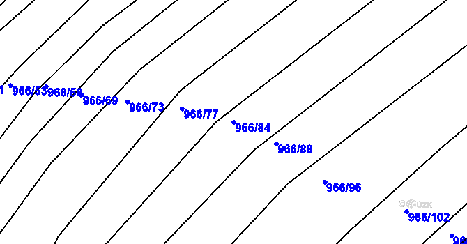 Parcela st. 966/84 v KÚ Ostopovice, Katastrální mapa