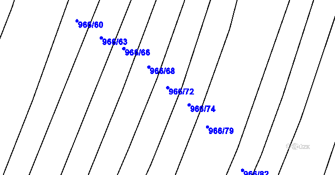 Parcela st. 966/72 v KÚ Ostopovice, Katastrální mapa