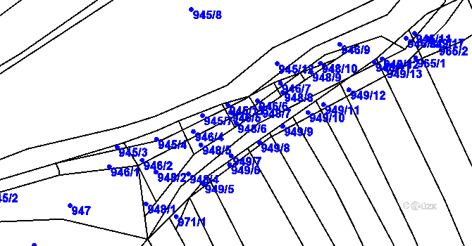 Parcela st. 948/6 v KÚ Ostopovice, Katastrální mapa