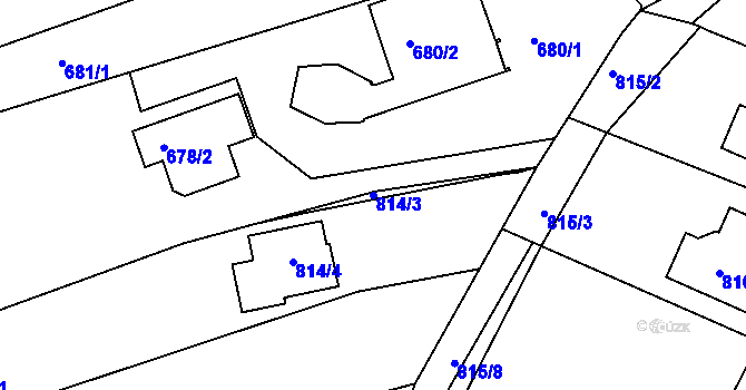 Parcela st. 814/3 v KÚ Ostopovice, Katastrální mapa
