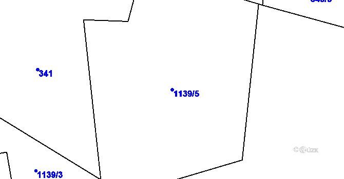 Parcela st. 1139/5 v KÚ Ostrá, Katastrální mapa