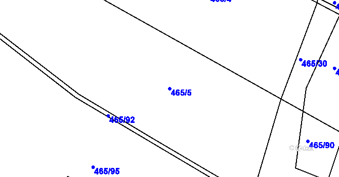 Parcela st. 465/5 v KÚ Ostrata, Katastrální mapa