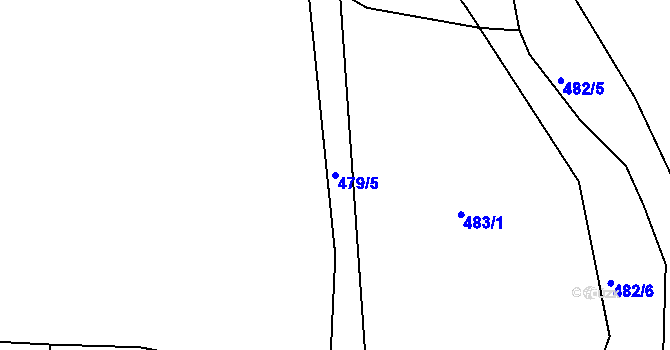 Parcela st. 479/5 v KÚ Ostrata, Katastrální mapa