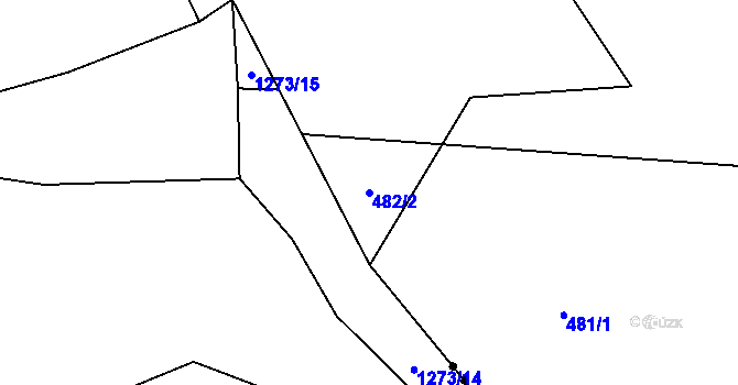 Parcela st. 482/2 v KÚ Ostrata, Katastrální mapa