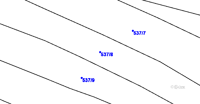 Parcela st. 537/8 v KÚ Ostrata, Katastrální mapa