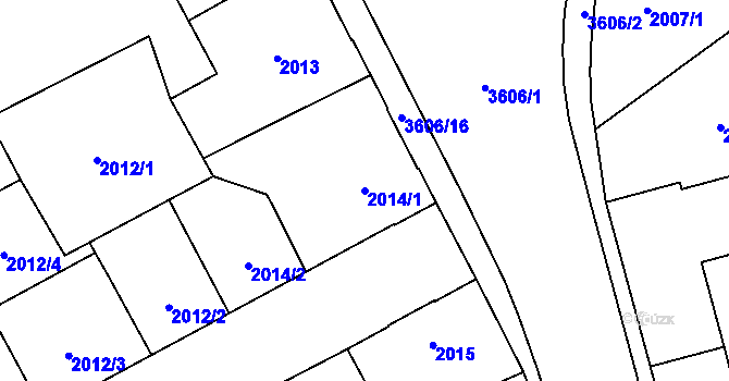 Parcela st. 2014/1 v KÚ Moravská Ostrava, Katastrální mapa