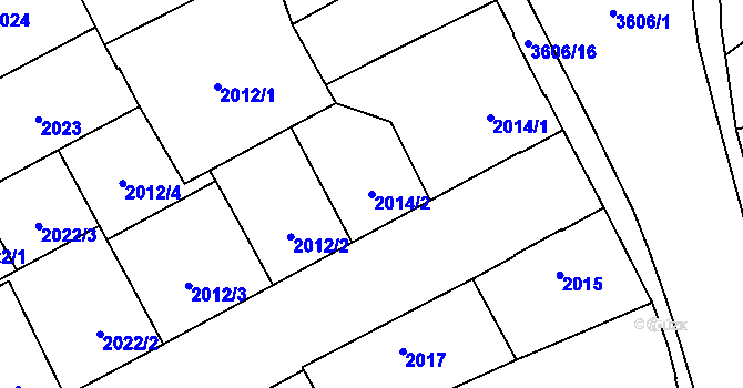 Parcela st. 2014/2 v KÚ Moravská Ostrava, Katastrální mapa