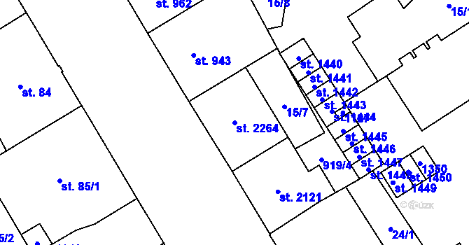 Parcela st. 2264 v KÚ Přívoz, Katastrální mapa