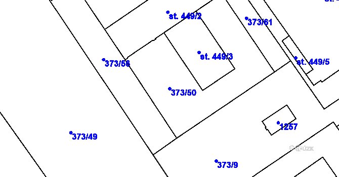 Parcela st. 373/50 v KÚ Přívoz, Katastrální mapa
