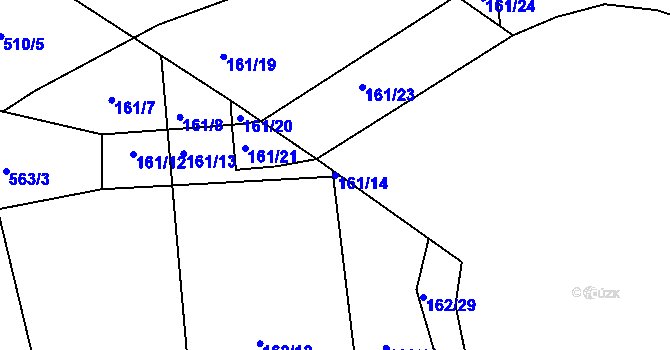 Parcela st. 161/14 v KÚ Nová Ves u Ostravy, Katastrální mapa