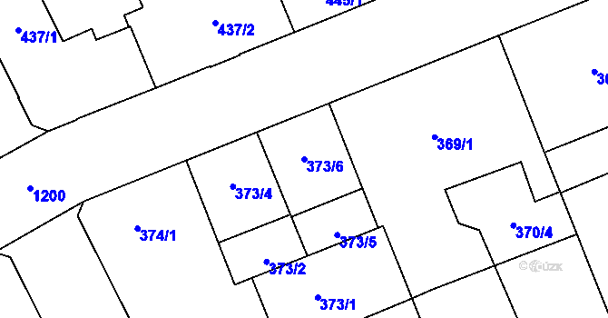Parcela st. 373/6 v KÚ Vítkovice, Katastrální mapa