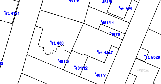 Parcela st. 3779 v KÚ Zábřeh-VŽ, Katastrální mapa