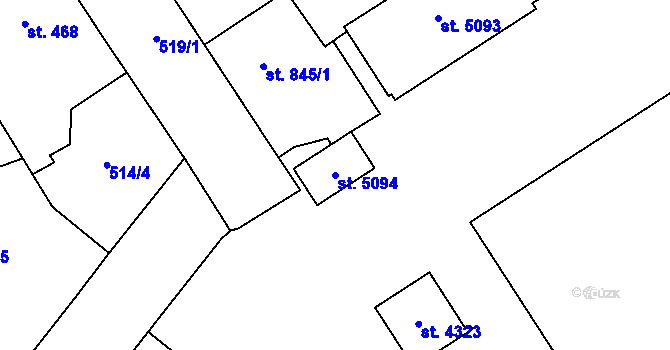 Parcela st. 5094 v KÚ Zábřeh-VŽ, Katastrální mapa
