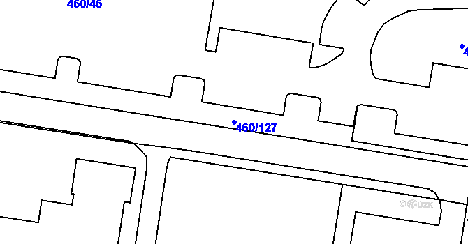 Parcela st. 460/127 v KÚ Zábřeh-VŽ, Katastrální mapa