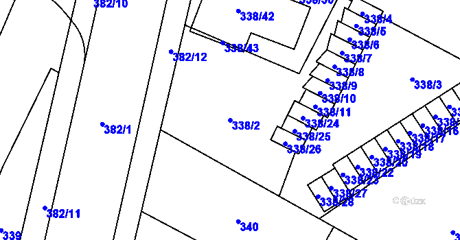 Parcela st. 338/2 v KÚ Kunčice nad Ostravicí, Katastrální mapa
