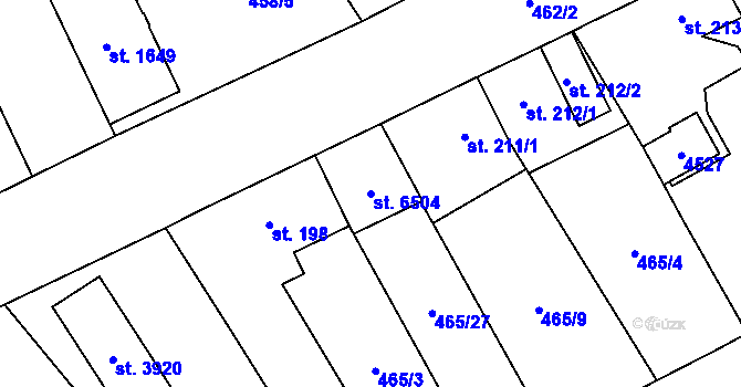 Parcela st. 6504 v KÚ Zábřeh nad Odrou, Katastrální mapa