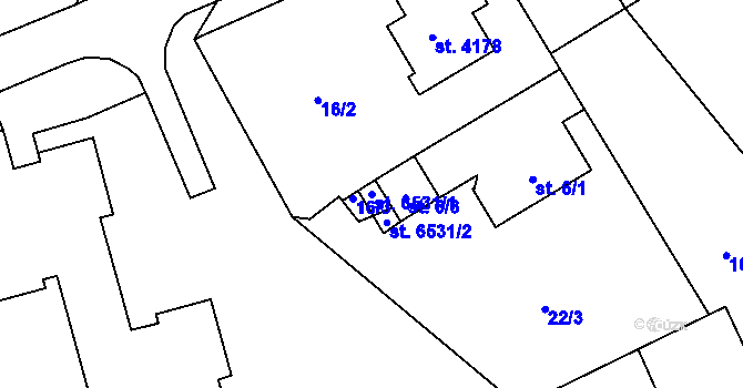 Parcela st. 6531/1 v KÚ Zábřeh nad Odrou, Katastrální mapa