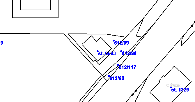 Parcela st. 6583 v KÚ Zábřeh nad Odrou, Katastrální mapa