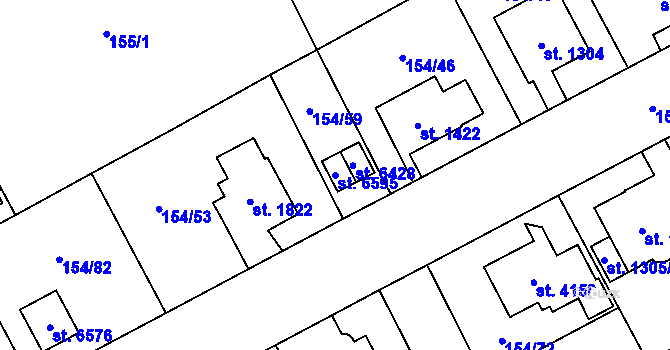 Parcela st. 6595 v KÚ Zábřeh nad Odrou, Katastrální mapa