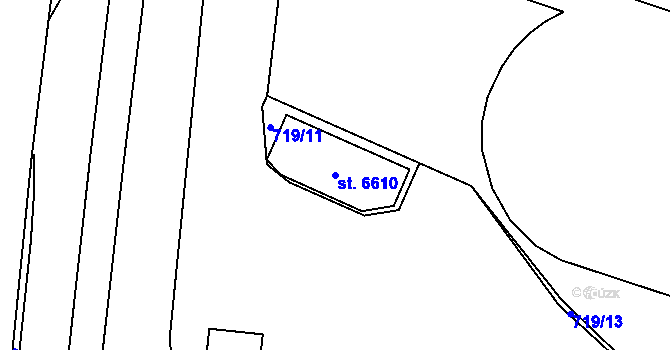 Parcela st. 6610 v KÚ Zábřeh nad Odrou, Katastrální mapa
