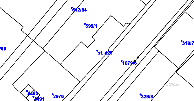Parcela st. 420 v KÚ Zábřeh nad Odrou, Katastrální mapa