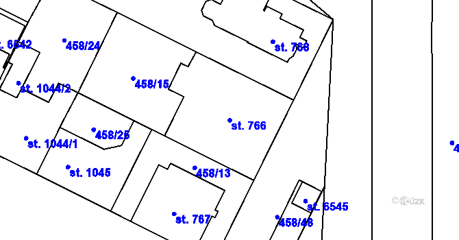 Parcela st. 766 v KÚ Zábřeh nad Odrou, Katastrální mapa