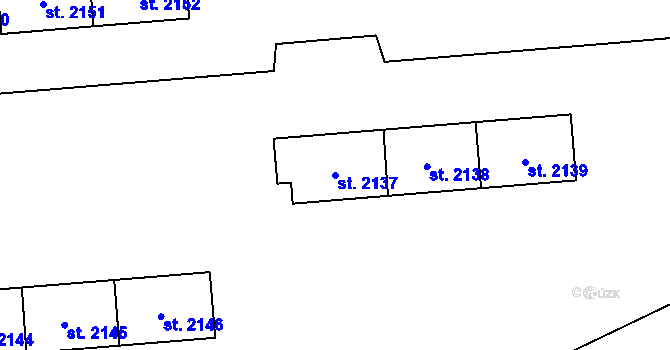 Parcela st. 2137 v KÚ Zábřeh nad Odrou, Katastrální mapa