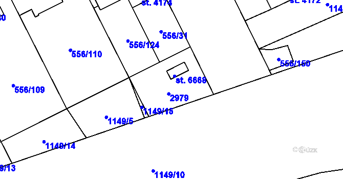 Parcela st. 2683 v KÚ Zábřeh nad Odrou, Katastrální mapa