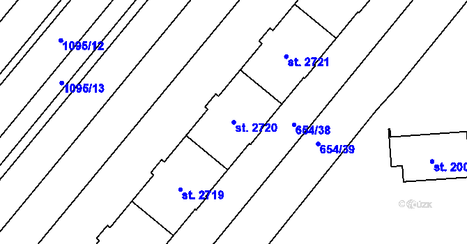 Parcela st. 2720 v KÚ Zábřeh nad Odrou, Katastrální mapa
