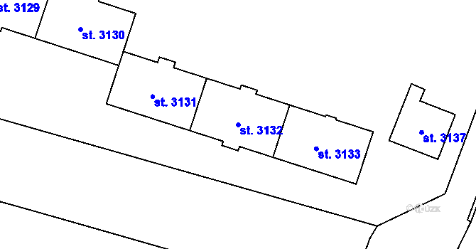 Parcela st. 3132 v KÚ Zábřeh nad Odrou, Katastrální mapa