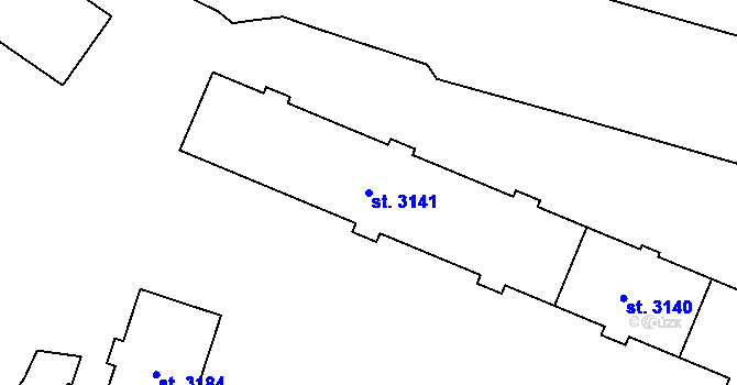 Parcela st. 3141 v KÚ Zábřeh nad Odrou, Katastrální mapa