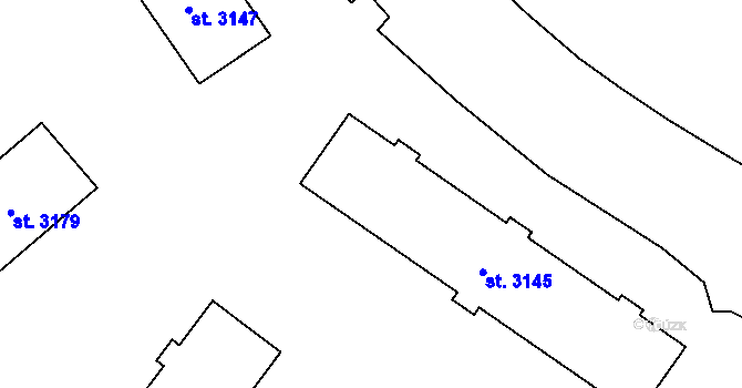 Parcela st. 3146 v KÚ Zábřeh nad Odrou, Katastrální mapa