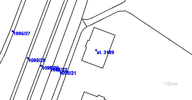 Parcela st. 3189 v KÚ Zábřeh nad Odrou, Katastrální mapa