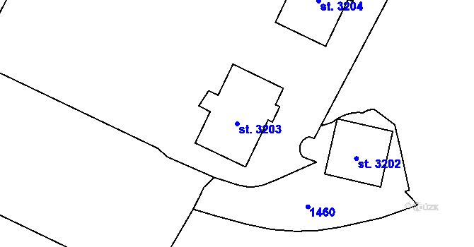 Parcela st. 3203 v KÚ Zábřeh nad Odrou, Katastrální mapa