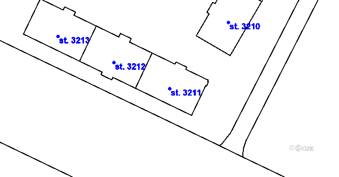 Parcela st. 3211 v KÚ Zábřeh nad Odrou, Katastrální mapa