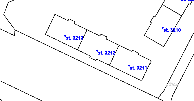 Parcela st. 3212 v KÚ Zábřeh nad Odrou, Katastrální mapa