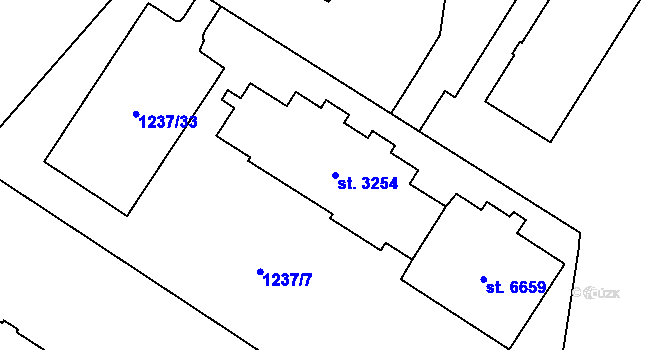 Parcela st. 3254 v KÚ Zábřeh nad Odrou, Katastrální mapa