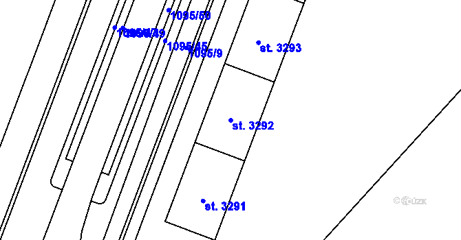 Parcela st. 3292 v KÚ Zábřeh nad Odrou, Katastrální mapa