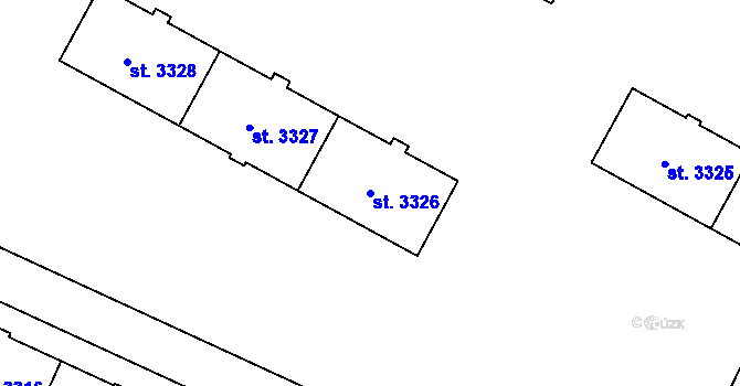 Parcela st. 3326 v KÚ Zábřeh nad Odrou, Katastrální mapa