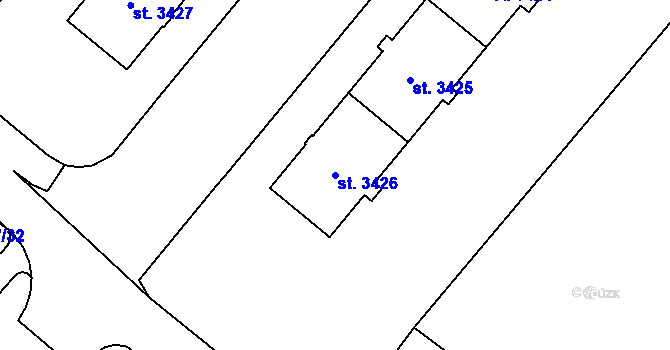 Parcela st. 3426 v KÚ Zábřeh nad Odrou, Katastrální mapa