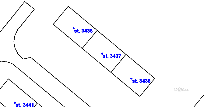 Parcela st. 3437 v KÚ Zábřeh nad Odrou, Katastrální mapa