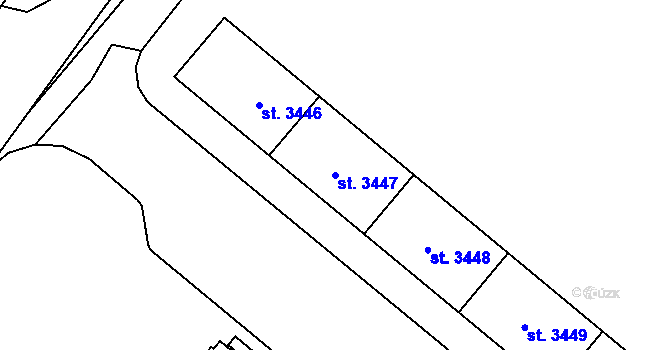 Parcela st. 3447 v KÚ Zábřeh nad Odrou, Katastrální mapa