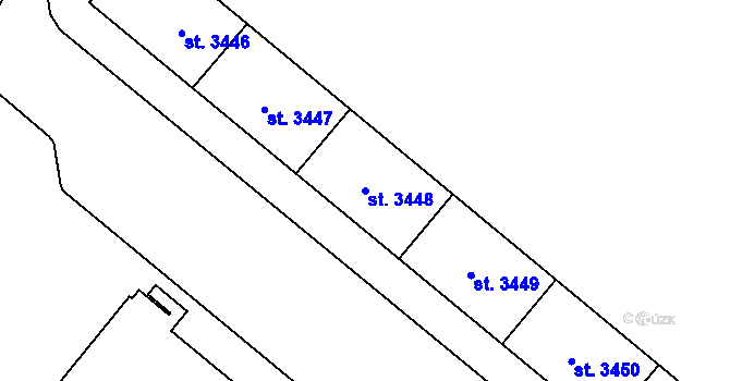 Parcela st. 3448 v KÚ Zábřeh nad Odrou, Katastrální mapa