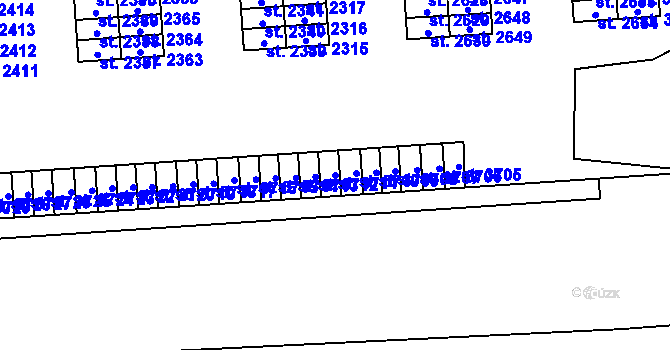 Parcela st. 3711 v KÚ Zábřeh nad Odrou, Katastrální mapa